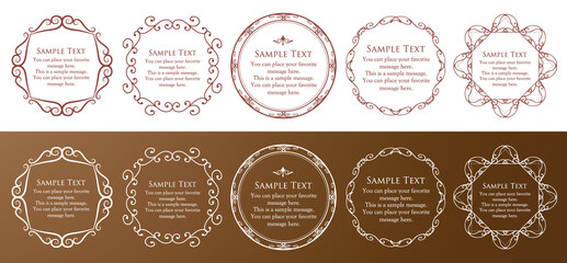 高級感のあるフレームデザイン　カードデザイン　アンティーク　ラグジュリー　ビンテージ	
