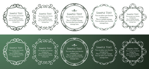 高級感のあるフレームデザイン　カードデザイン　アンティーク　ラグジュリー　ビンテージ	
