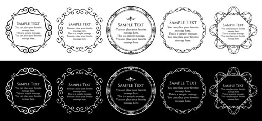 高級感のあるフレームデザイン　カードデザイン　アンティーク　ラグジュリー　ビンテージ	
