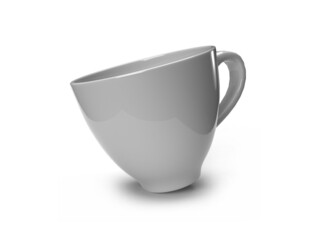 Coffee and Tea Cup 3D Illustration Mockup Scene