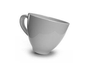 Coffee and Tea Cup 3D Illustration Mockup Scene