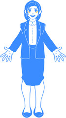 スーツを着た女性の立ち絵