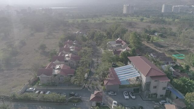 aerial shots of pune outskirts