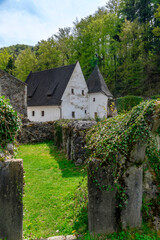 Fototapeta na wymiar Žiče Charterhouse (German: Kartäuserkloster Seiz) was a Carthusian monastery or Charterhouse in the narrow valley of Žičnica Creek, also known as Saint John the Baptist Valley