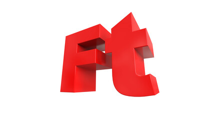 Obraz premium Hungarian forint currency symbol of Hungary in Red - 3d rendering, 3d illustration