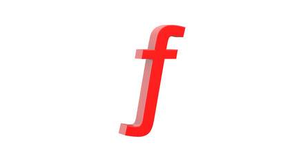 Obraz premium Netherlands Antilles Guilder currency symbol of Netherlands in Red - 3d rendering, 3d illustration