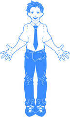 スーツを着た男性の立ち絵