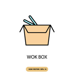wok box icons  symbol vector elements for infographic web