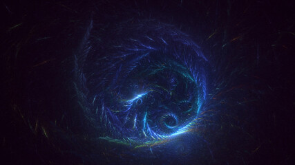 3D rendering abstract colorful fractal light background