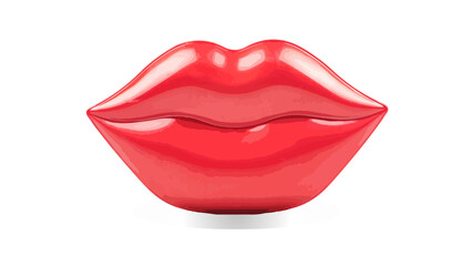 lip, female mouth. Lips with lipstick. Woman's lips close up isolated on white background.
