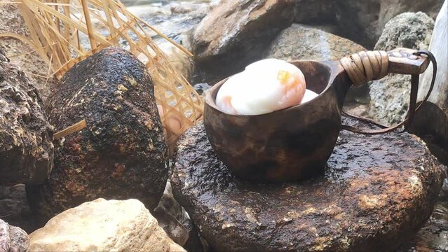 hot spring egg is a traditional Japanese low temperature egg