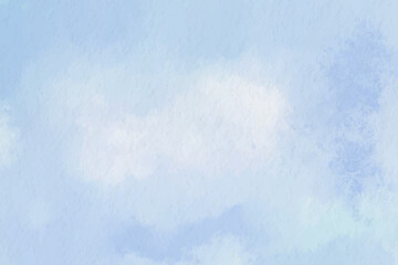 Abstract blue hand drawn watercolor paint background