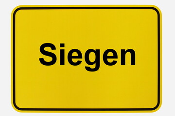 Illustration eines Ortsschildes der Stadt Siegen © Pixel62