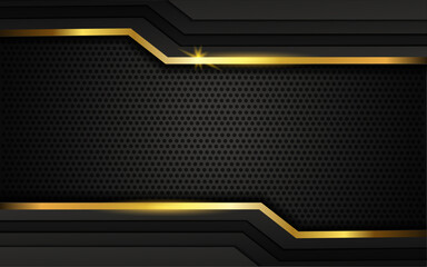 Abstract luxury premium golden black background