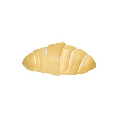 Japanese salty croissant isolated on white background