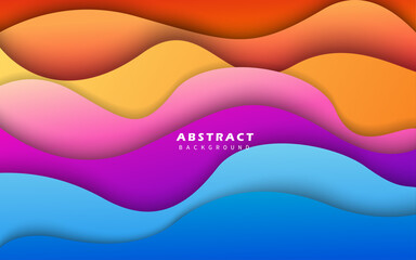 Abstract waves colorful background vector