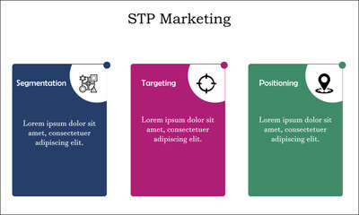 STP Marketing with Icons in an Infographic template