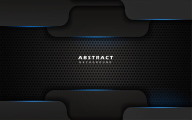Modern abstract technology overlap layer background vector