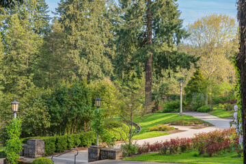 Washington Park grounds and garden Portland Oregon.