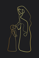 Continuous line drawing of Jesus Christ vector illustration Testament
Bible