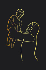 Continuous line drawing of Jesus Christ vector illustration Testament
Bible