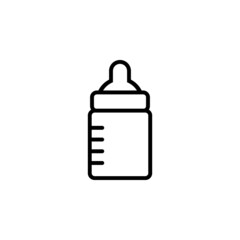 Baby bottle icon isolated on white background 