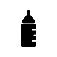 Baby bottle icon isolated on white background 