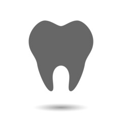 Dental health tooth vector icon isolated on white background