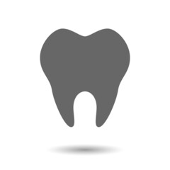 Dental health tooth vector icon isolated on white background