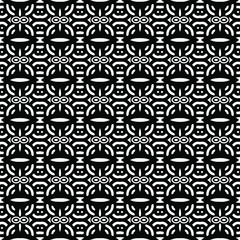 Vector seamless pattern.Simple stylish abstract geometric background. Monochrome image. Black and white color. Design for decor, prints, textile.Design element for prints. 