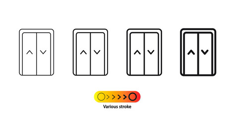 Elevator icon vector isolated on white background.
