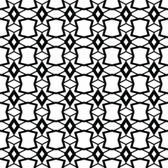 Vector seamless pattern.Simple stylish abstract geometric background. Monochrome image. Black and white color. Design for decor, prints, textile.Design element for prints. 