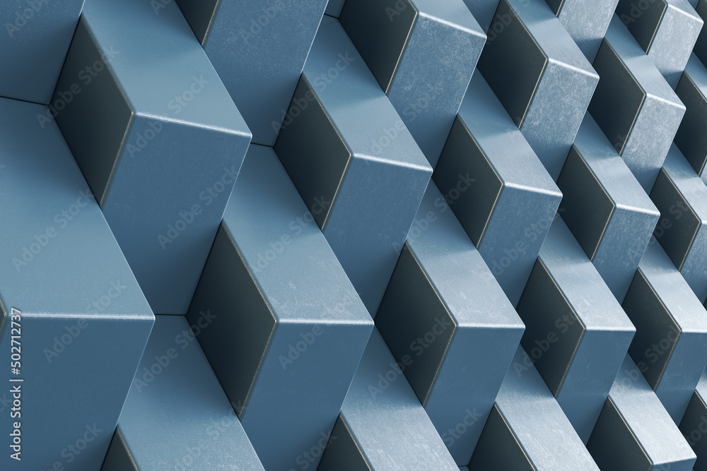 Aufkleber abstract grey geometric background. 3d rendering.