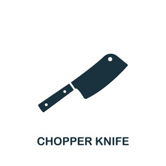 Chopper Knife icon. Monochrome simple Cooking icon for templates, web design and infographics