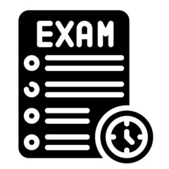 EXAM glyph icon,linear,outline,graphic,illustration