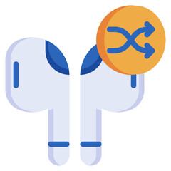 SHUFFLE flat icon,linear,outline,graphic,illustration