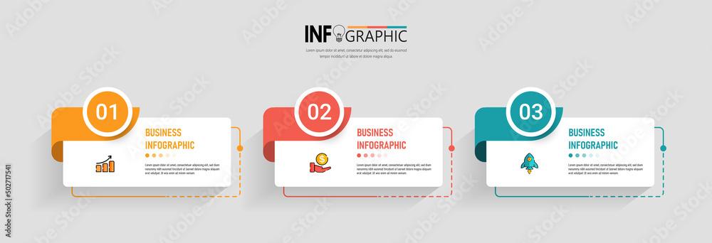 Poster Presentation business infographic template vector.	