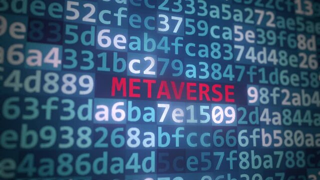 METAVERSE text and program code on the computer screen