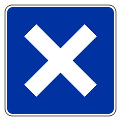 Obraz premium Kreuzung und Schild