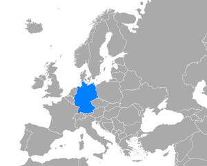 Karte von Deutschland in Europa © Robert Biedermann