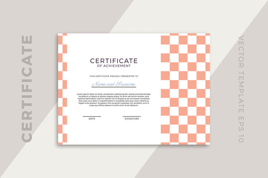 Modern abstract certificate of appreciation template design with artistic geometric pattern. Trendy  business diploma layout for training graduation or course completion. Vector background EPS 10