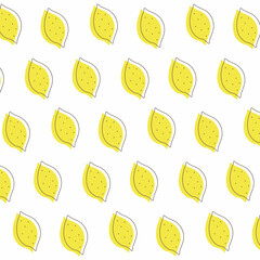 A pattern with lemons on an isolated layer