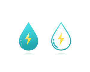 Water energy icon. Vector illustration 