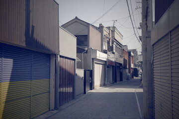 日本の岡山県倉敷児島から下津井の古くてとても美しい建物