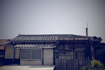 日本の岡山県倉敷市の下津井の古くてとても美しい建物