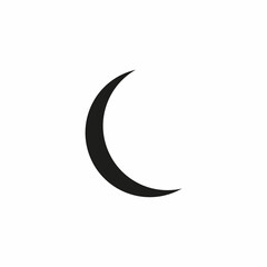 Moon icon vector. Moon an star icon. Logo illustration on white background. Flat design style.