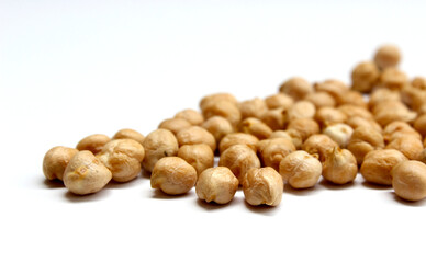 Chickpea isolated on the white background