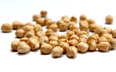 Chickpea isolated on the white background