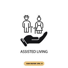 assisted living home icons  symbol vector elements for infographic web