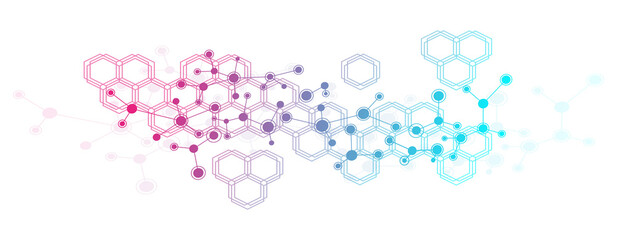 Abstract  concept with molecule pattern background. Vector illustration.	